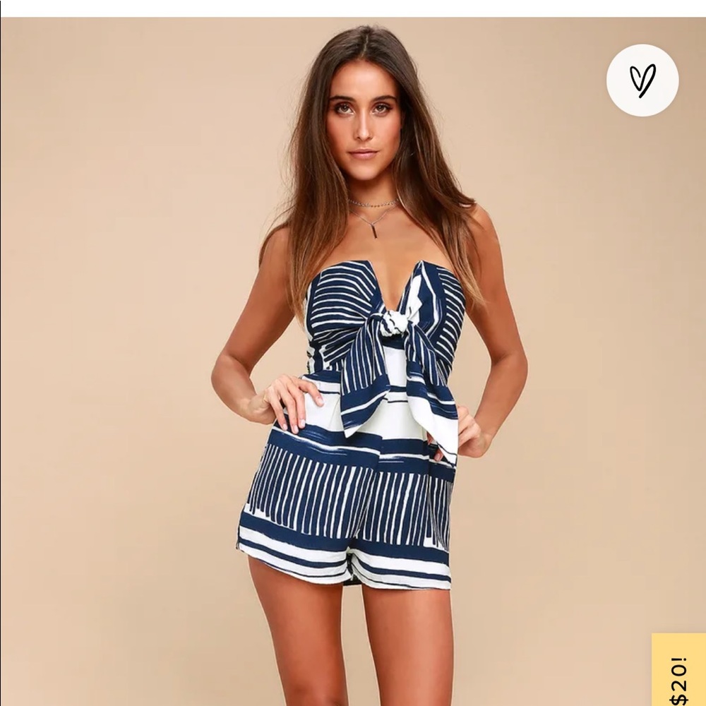 NWT lulu’s strapless romper